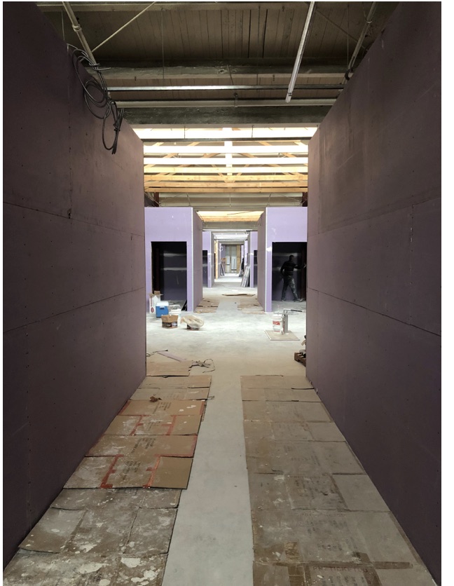 Cultivation rooms being framed